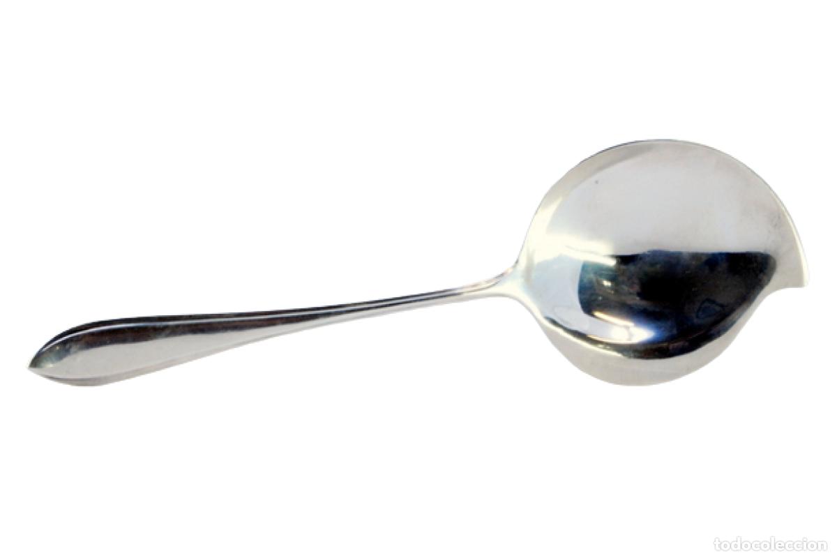 Antig&uuml;edades: cuchara de salsa de plata - Foto 1