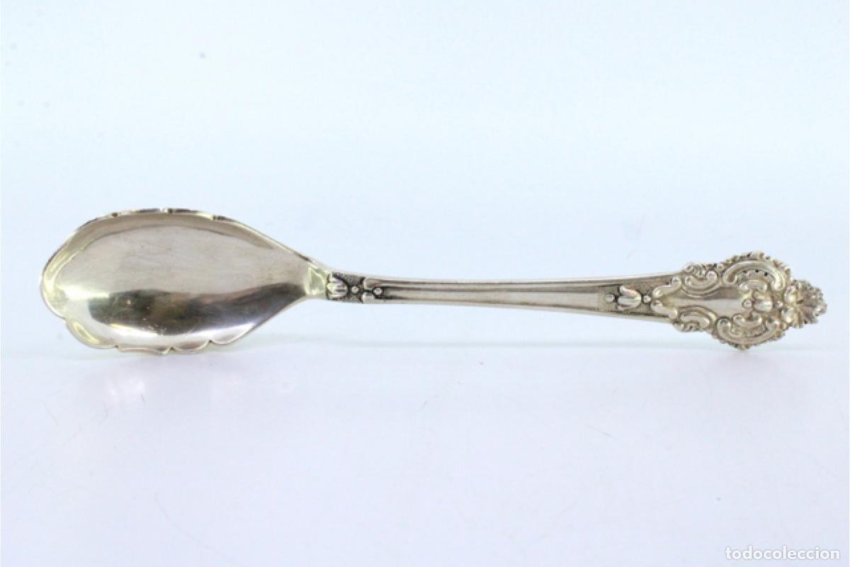 Antig&uuml;edades: cuchara de ensalada de plata - Foto 2