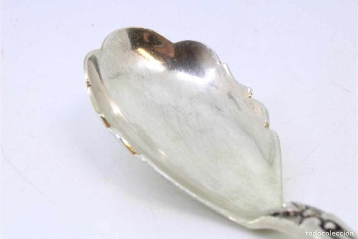Antig&uuml;edades: cuchara de ensalada de plata - Foto 3