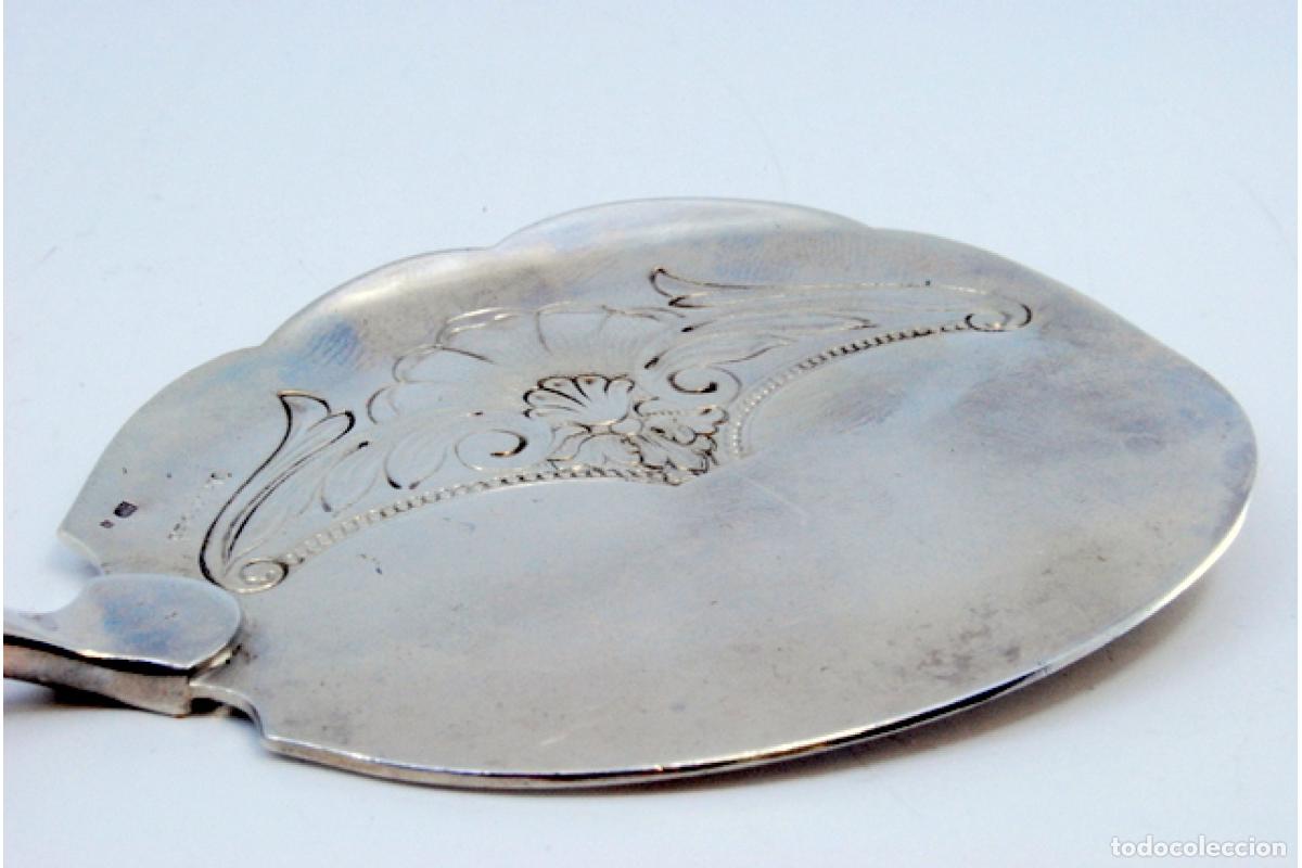 Antig&uuml;edades: esp&aacute;tula para servir pastel de plata - Foto 5