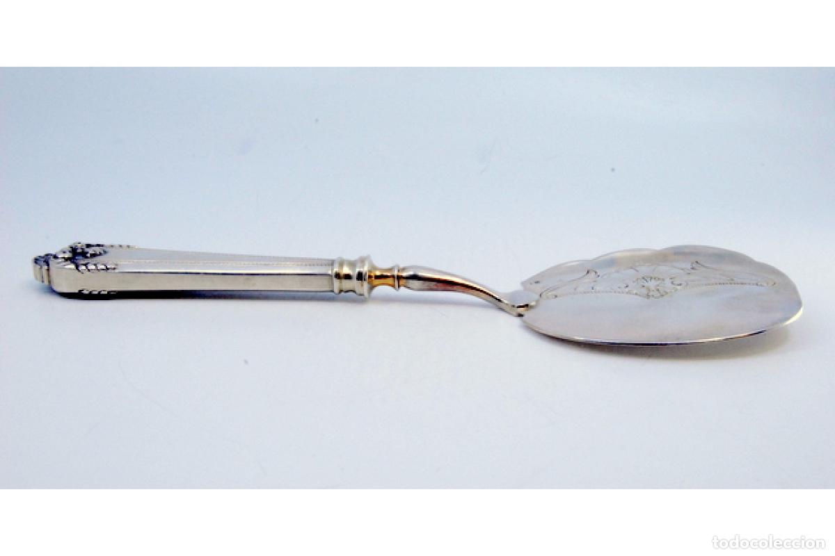 Antig&uuml;edades: esp&aacute;tula para servir pastel de plata - Foto 7