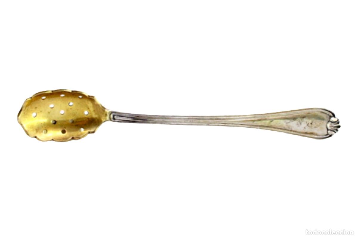Antig&uuml;edades: cuchara de plata para aceitunas - Foto 1
