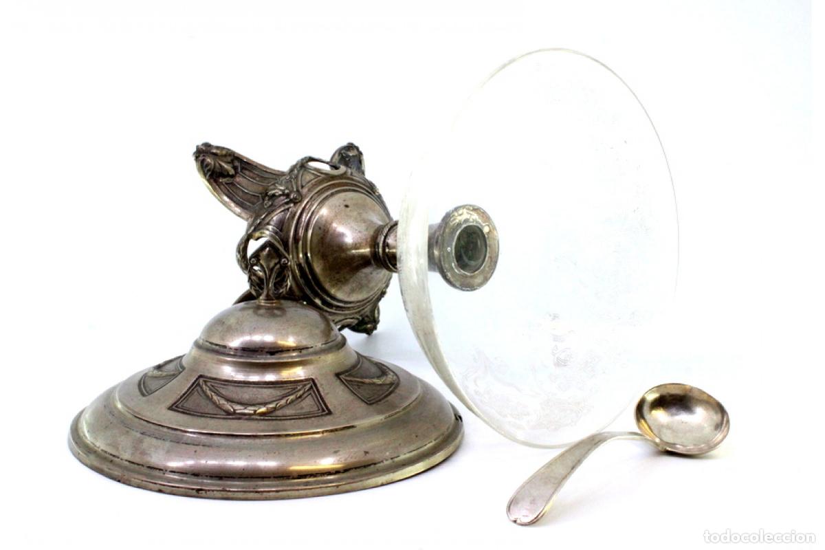 Antig&uuml;edades: tarro de mermelada de plata - Foto 4