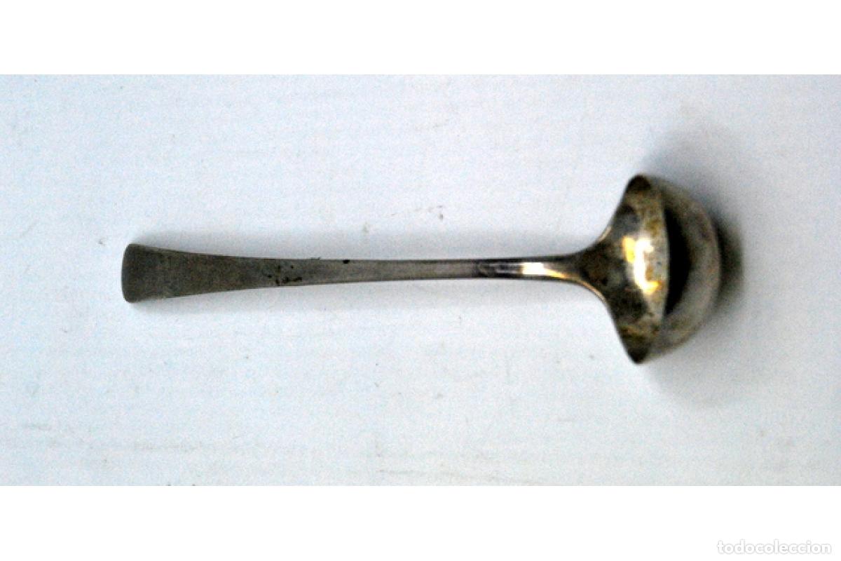 Antig&uuml;edades: cuchara de salsa de plata - Foto 4