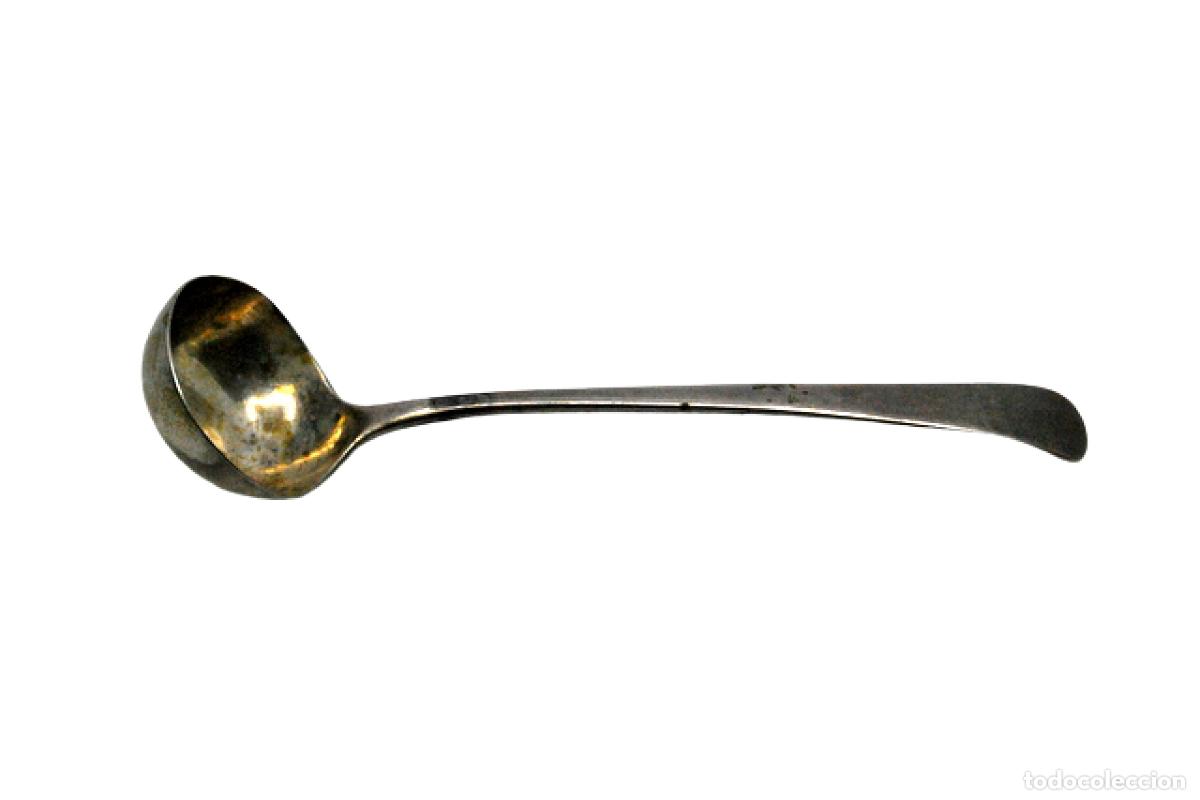 Antig&uuml;edades: cuchara de salsa de plata - Foto 1