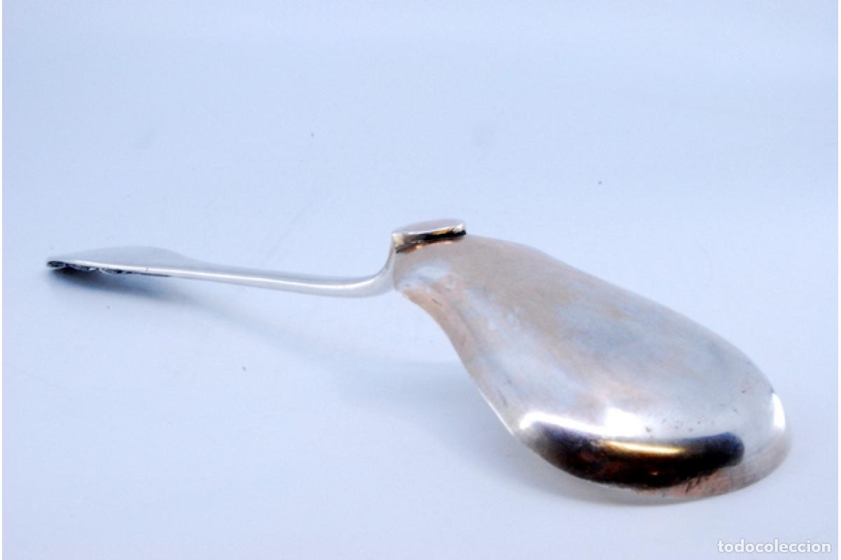 Antig&uuml;edades: cuchara de salsa de plata - Foto 4