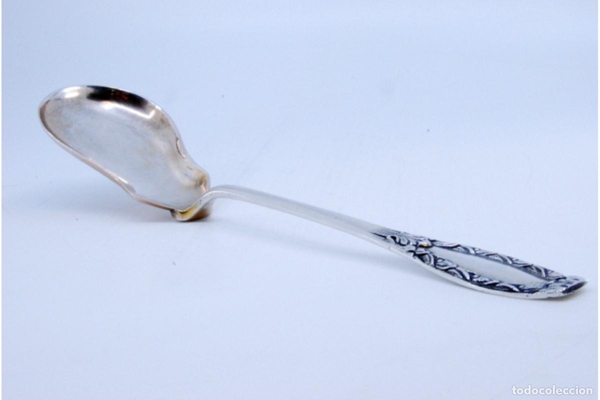 Antig&uuml;edades: cuchara de salsa de plata - Foto 5
