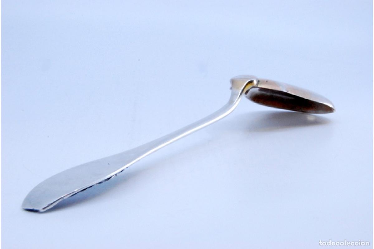 Antig&uuml;edades: cuchara de salsa de plata - Foto 6