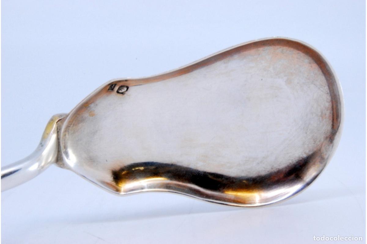Antig&uuml;edades: cuchara de salsa de plata - Foto 8