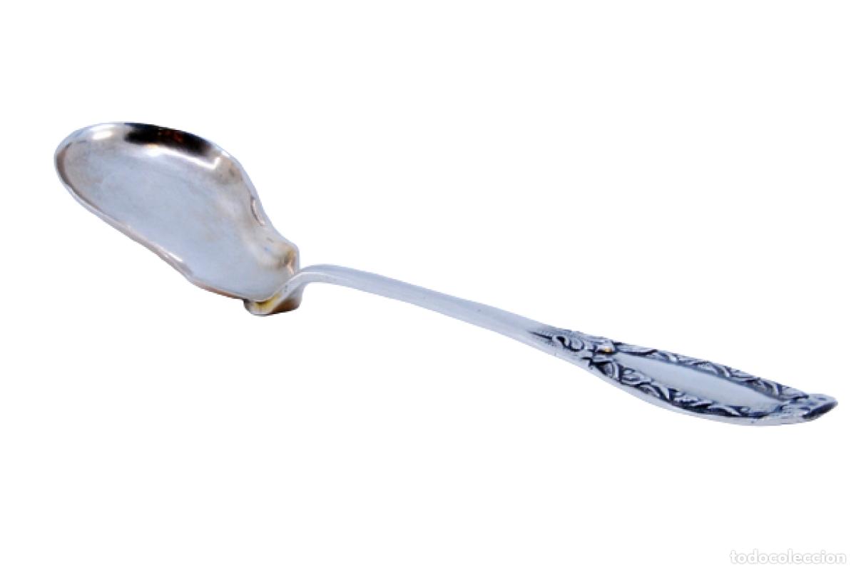 Antig&uuml;edades: cuchara de salsa de plata - Foto 1