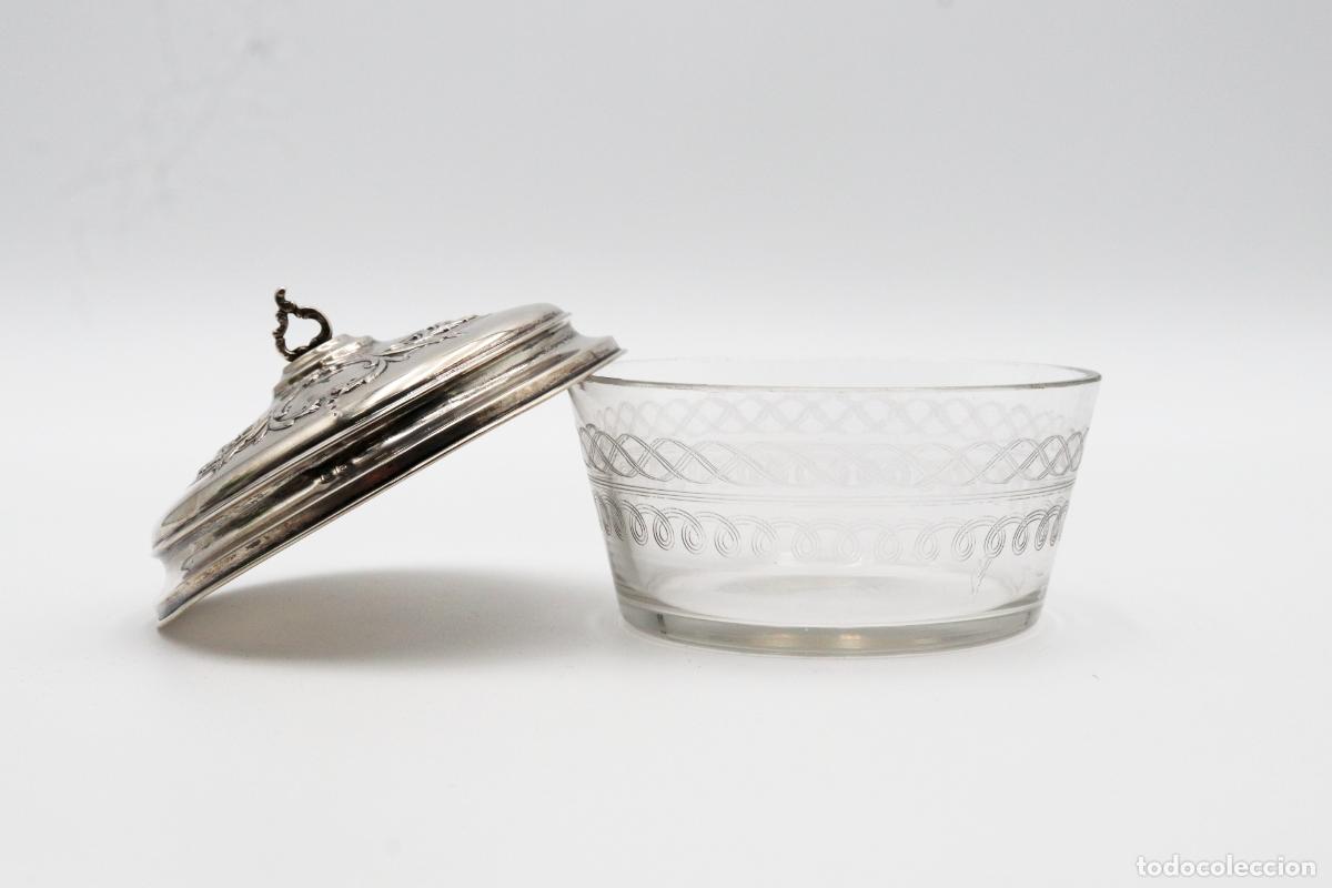 Antig&uuml;edades: tarro de mermelada de plata - Foto 3