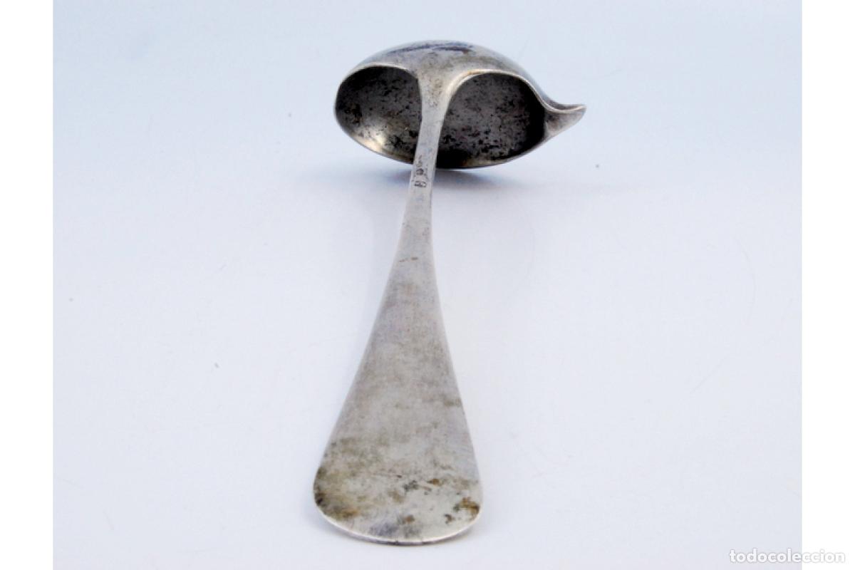 Antig&uuml;edades: cuchara de salsa de plata - Foto 5