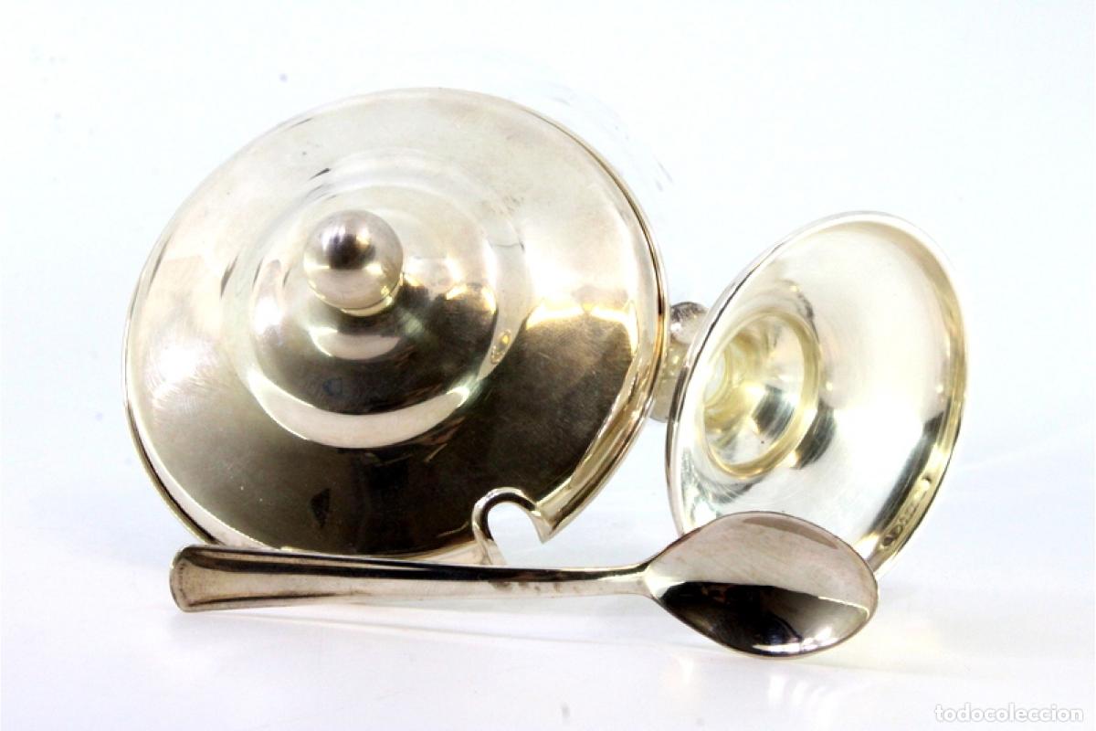 Antig&uuml;edades: tarro de mermelada de plata - Foto 2