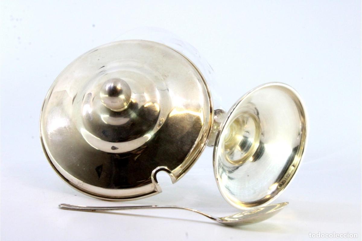 Antig&uuml;edades: tarro de mermelada de plata - Foto 3