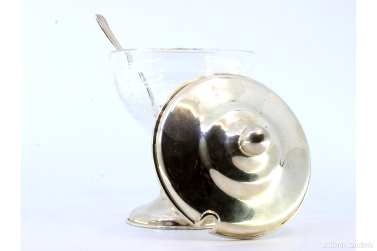 Antig&uuml;edades: tarro de mermelada de plata - Foto 4