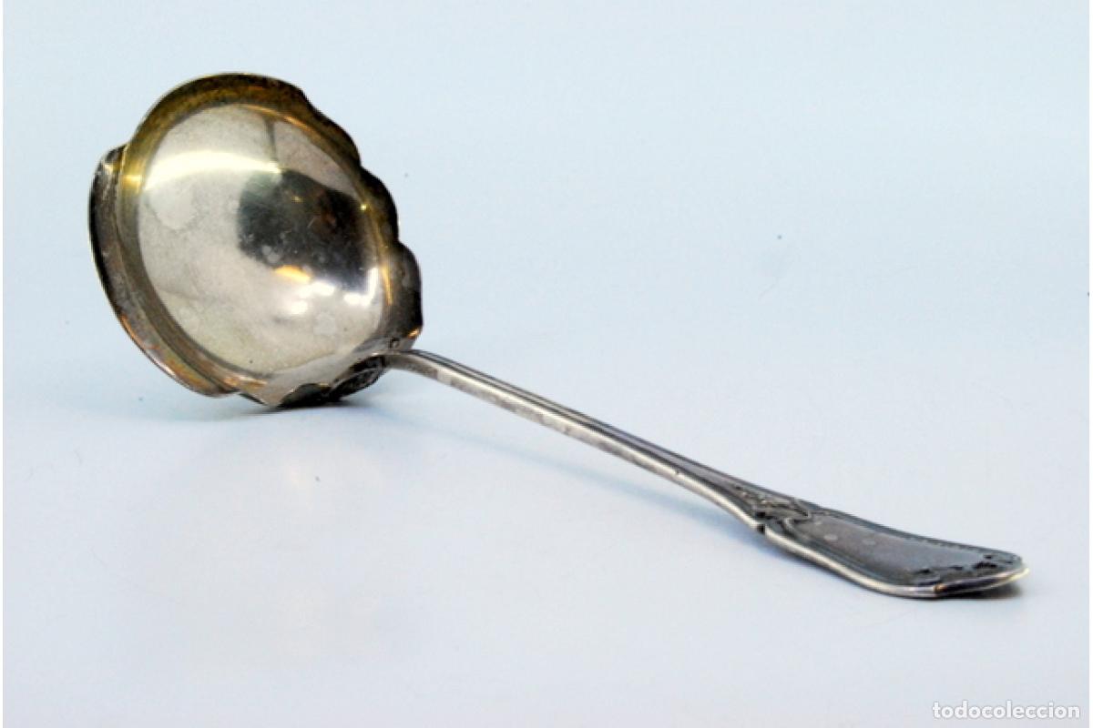 Antig&uuml;edades: cuchara de salsa de plata - Foto 5