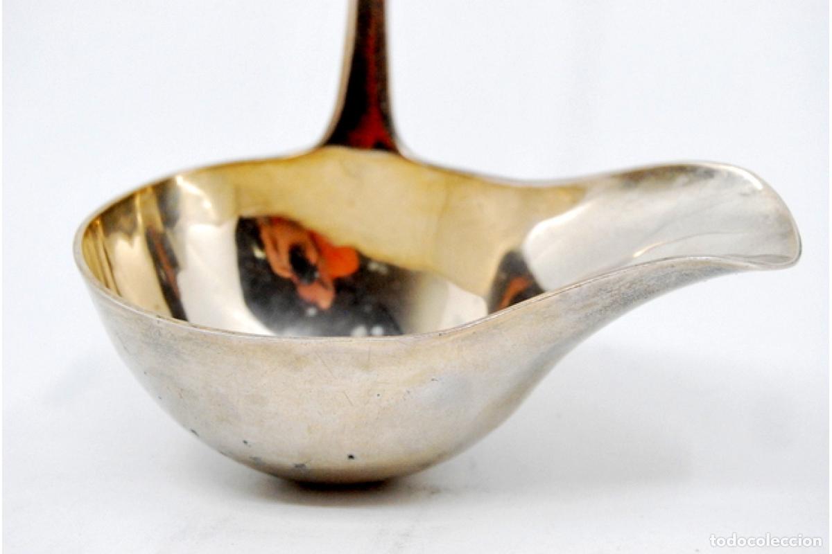 Antig&uuml;edades: cuchara de salsa de plata - Foto 5