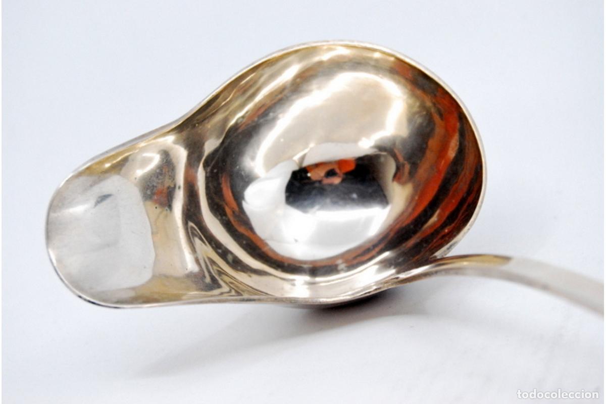 Antig&uuml;edades: cuchara de salsa de plata - Foto 8