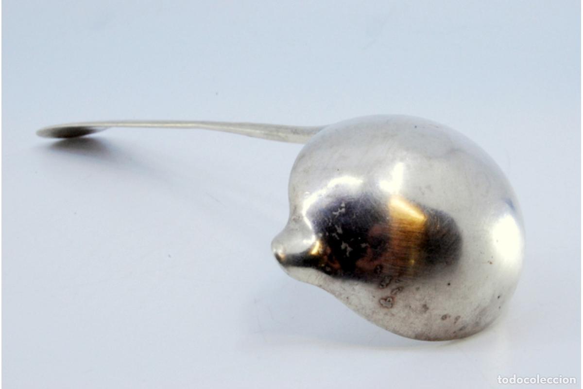 Antig&uuml;edades: cuchara de salsa de plata - Foto 4