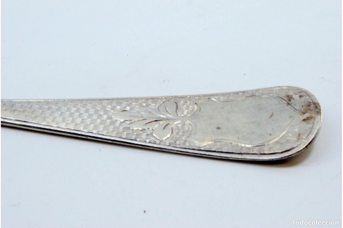 Antig&uuml;edades: cuchara de salsa de plata - Foto 8