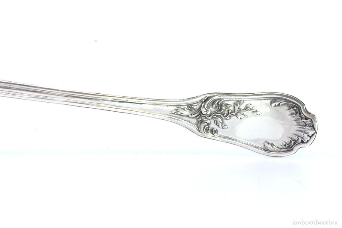 Antig&uuml;edades: cuchara de salsa de plata - Foto 3