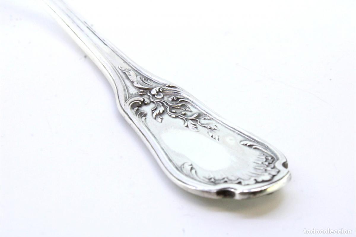 Antig&uuml;edades: cuchara de salsa de plata - Foto 4