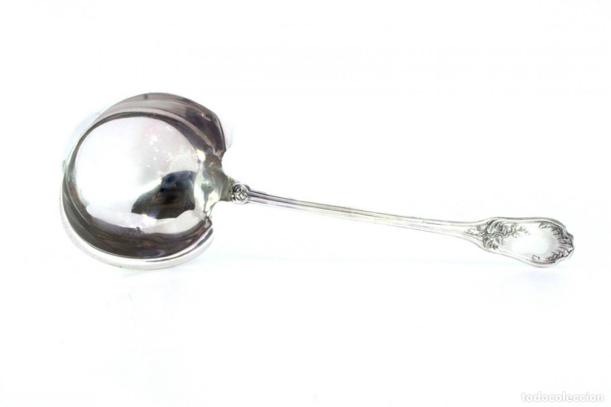 Antig&uuml;edades: cuchara de salsa de plata - Foto 5