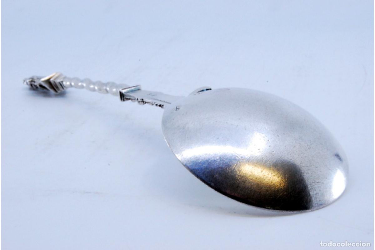 Antig&uuml;edades: Cuchara de plata - Figuras religiosas - Foto 4