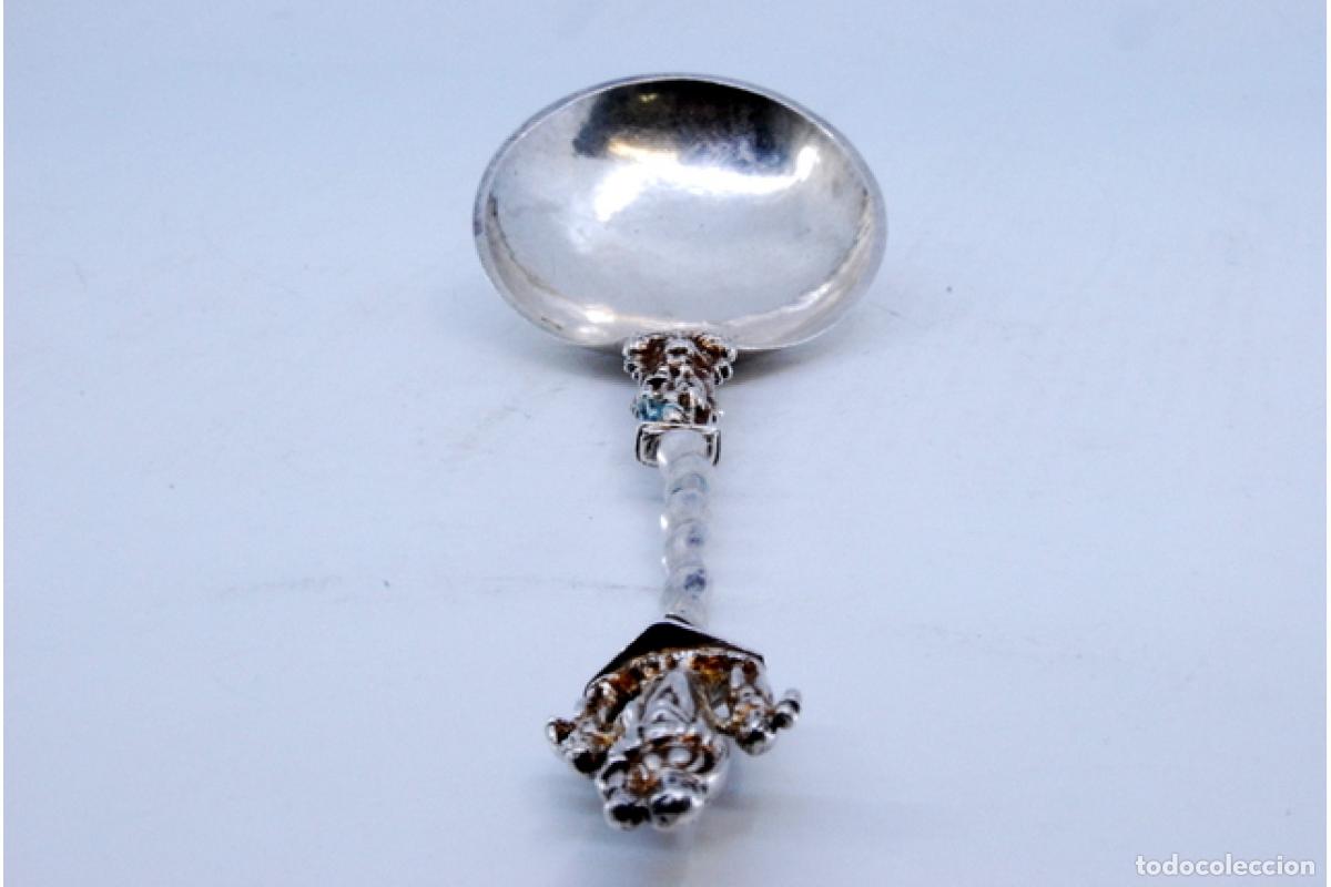 Antig&uuml;edades: Cuchara de plata - Figuras religiosas - Foto 7