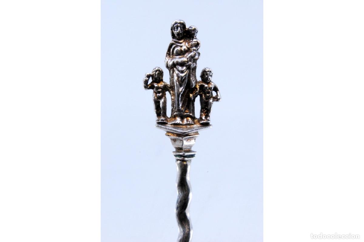 Antig&uuml;edades: Cuchara de plata - Figuras religiosas - Foto 9