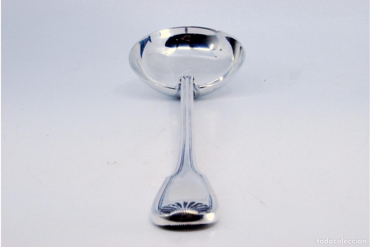 Antig&uuml;edades: cuchara de salsa de plata - Foto 2