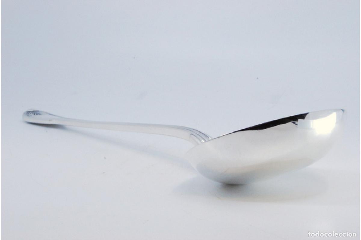 Antig&uuml;edades: cuchara de salsa de plata - Foto 4