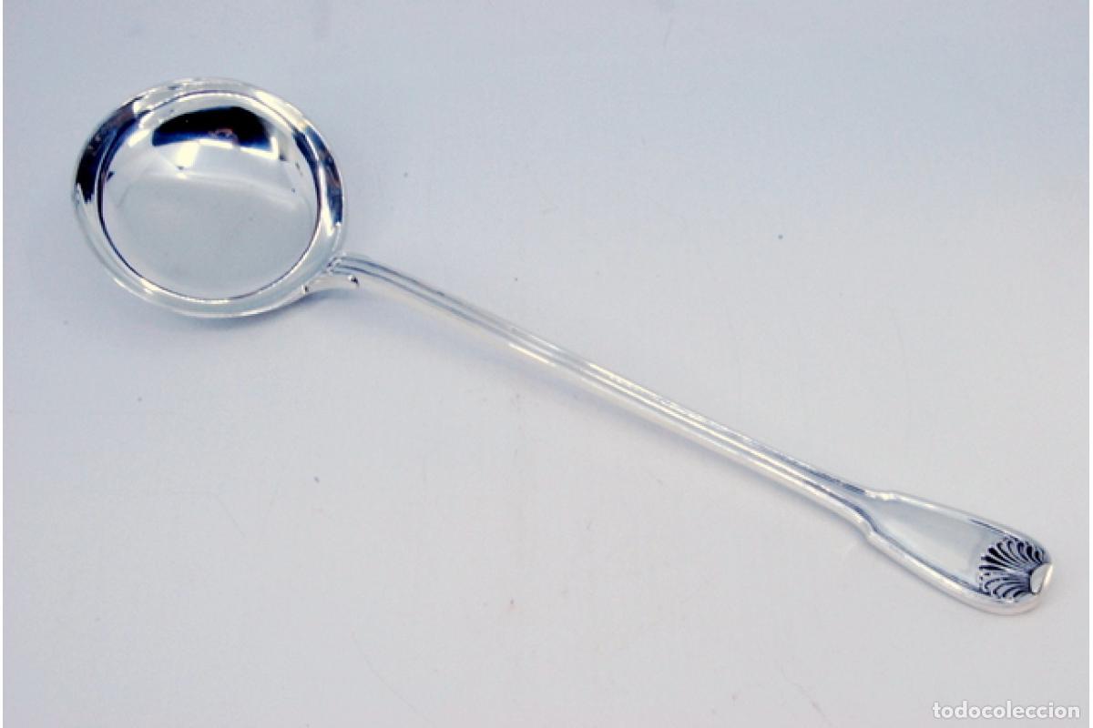 Antig&uuml;edades: cuchara de salsa de plata - Foto 8