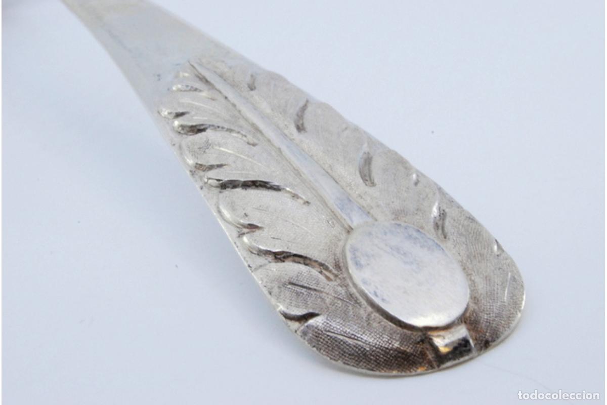 Antig&uuml;edades: Cuchara de plata para servir arroz - Foto 7