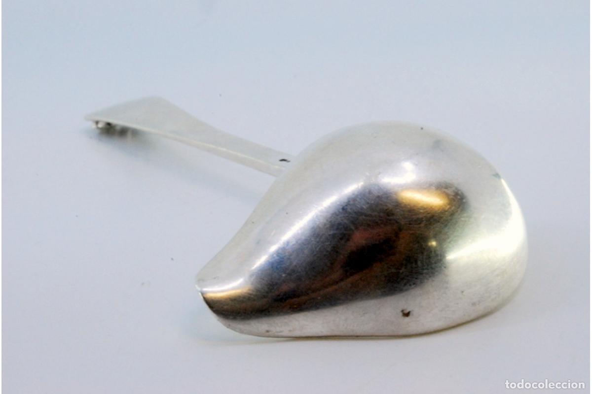 Antig&uuml;edades: cuchara de salsa de plata - Foto 6