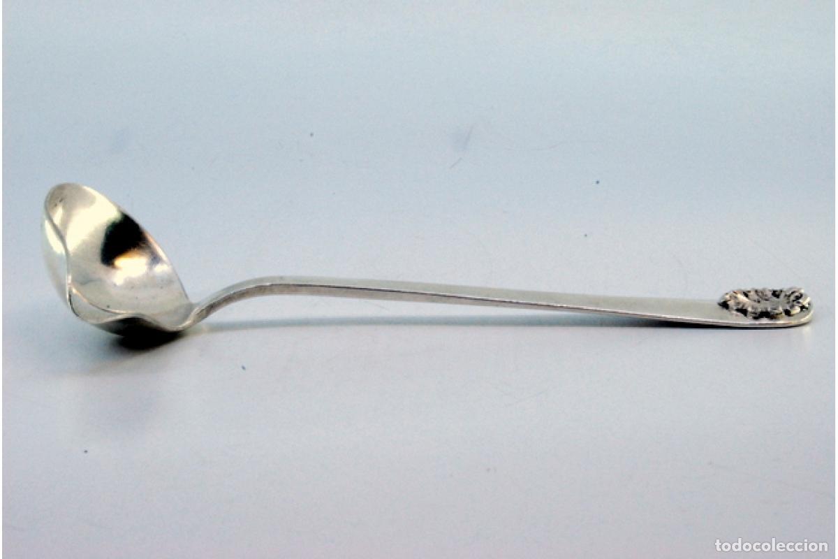 Antig&uuml;edades: cuchara de salsa de plata - Foto 7