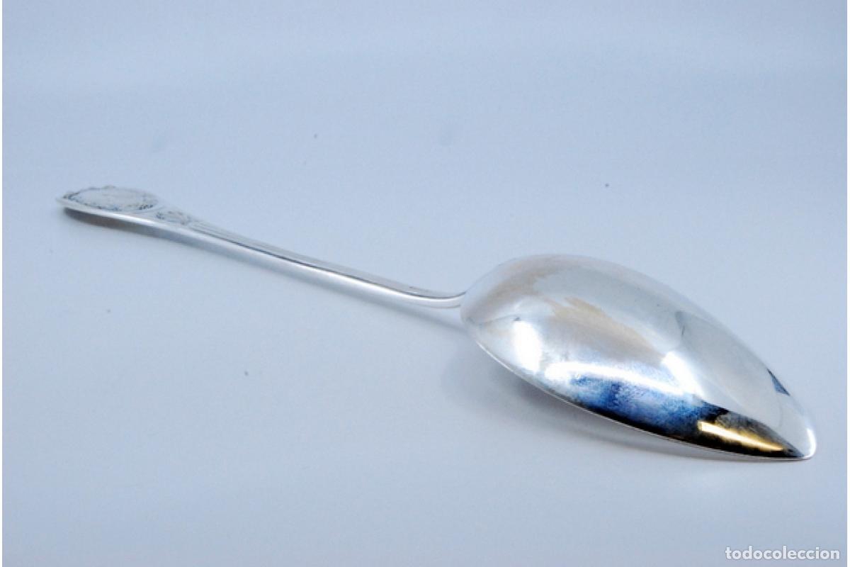 Antig&uuml;edades: Cuchara de plata para servir arroz - Foto 6