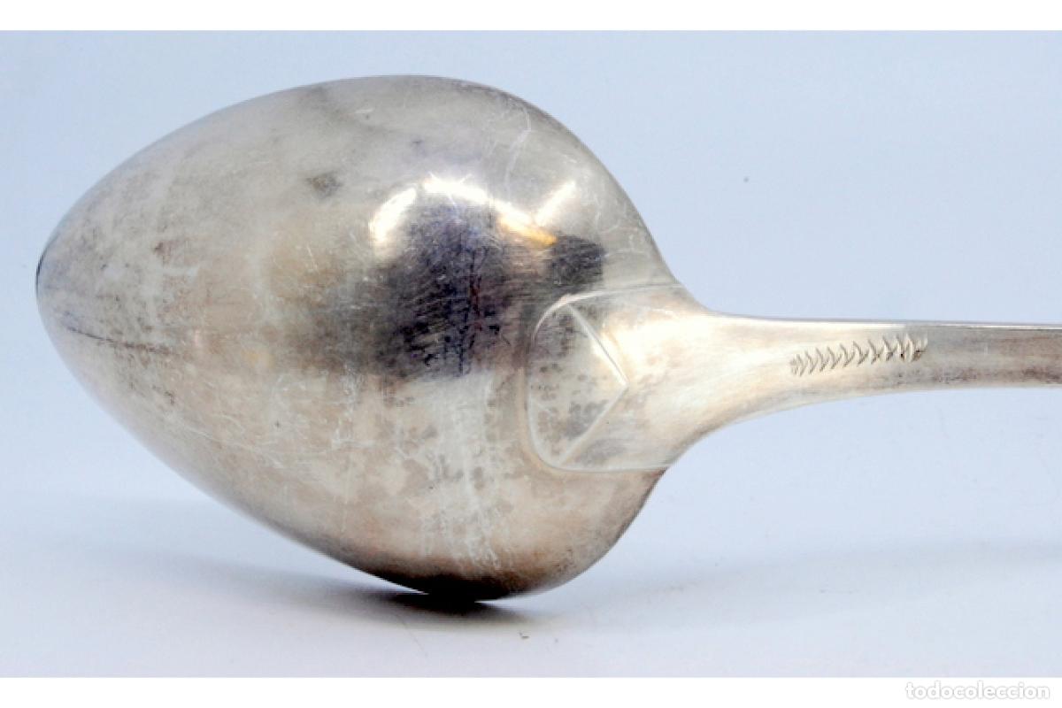 Antig&uuml;edades: Cuchara de plata para servir arroz - Foto 6