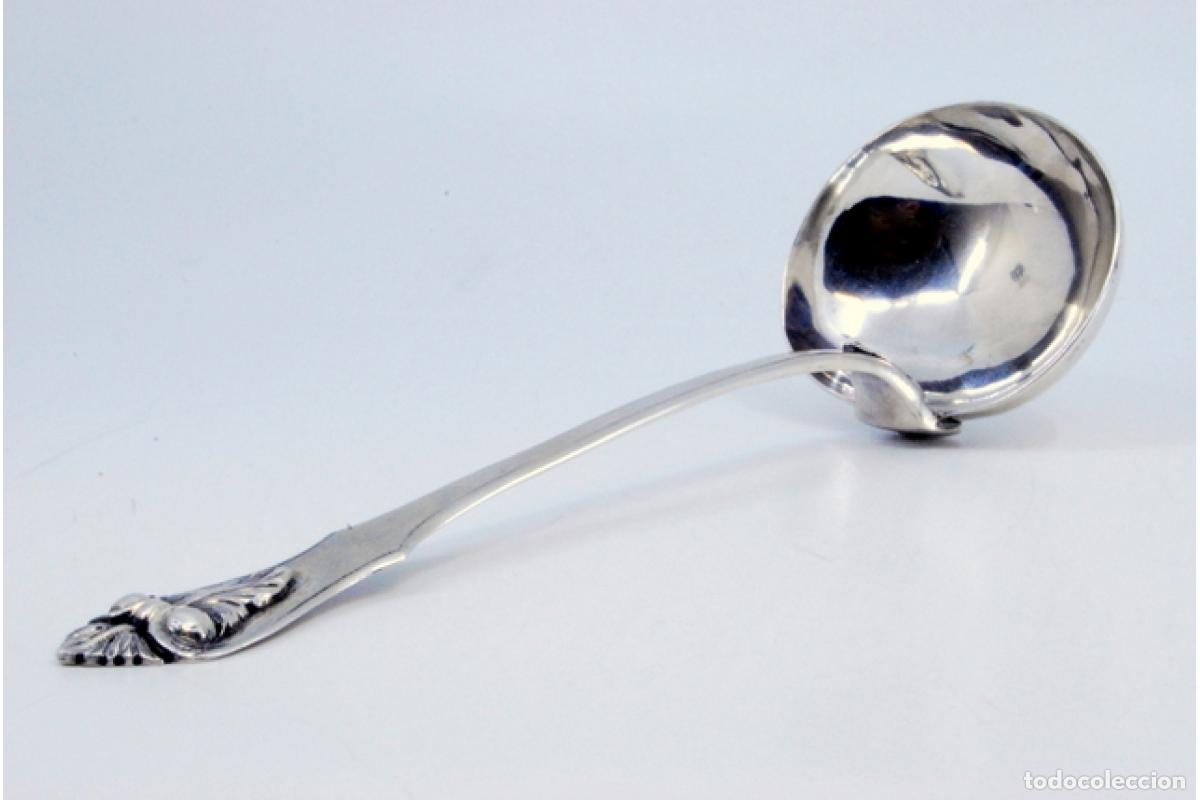 Antig&uuml;edades: cuchara de salsa de plata - Foto 2
