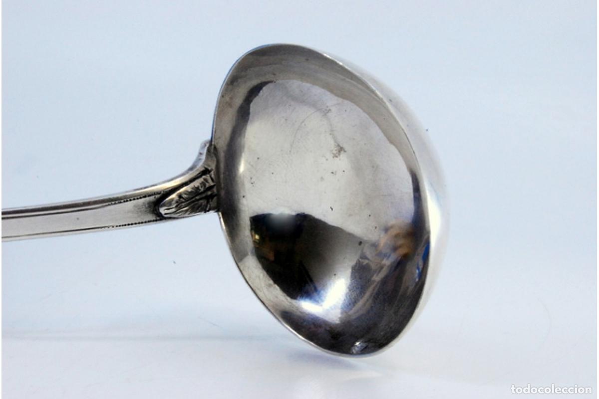 Antig&uuml;edades: cuchara de salsa de plata - Foto 4