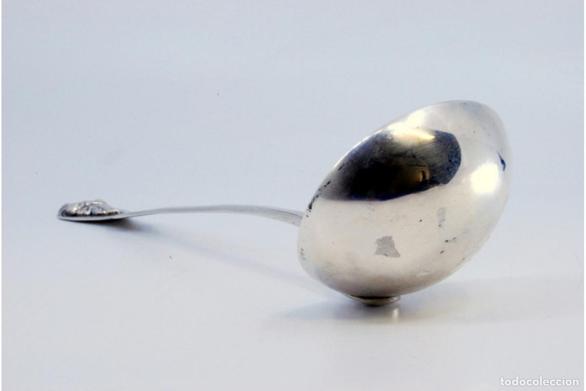 Antig&uuml;edades: cuchara de salsa de plata - Foto 6