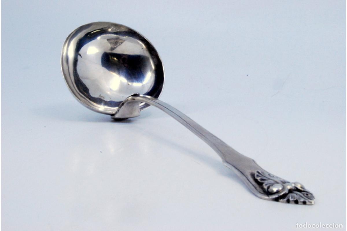 Antig&uuml;edades: cuchara de salsa de plata - Foto 7