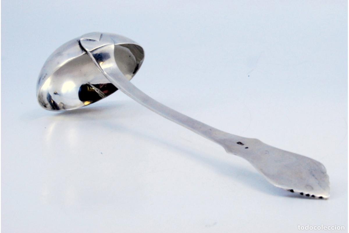 Antig&uuml;edades: cuchara de salsa de plata - Foto 8
