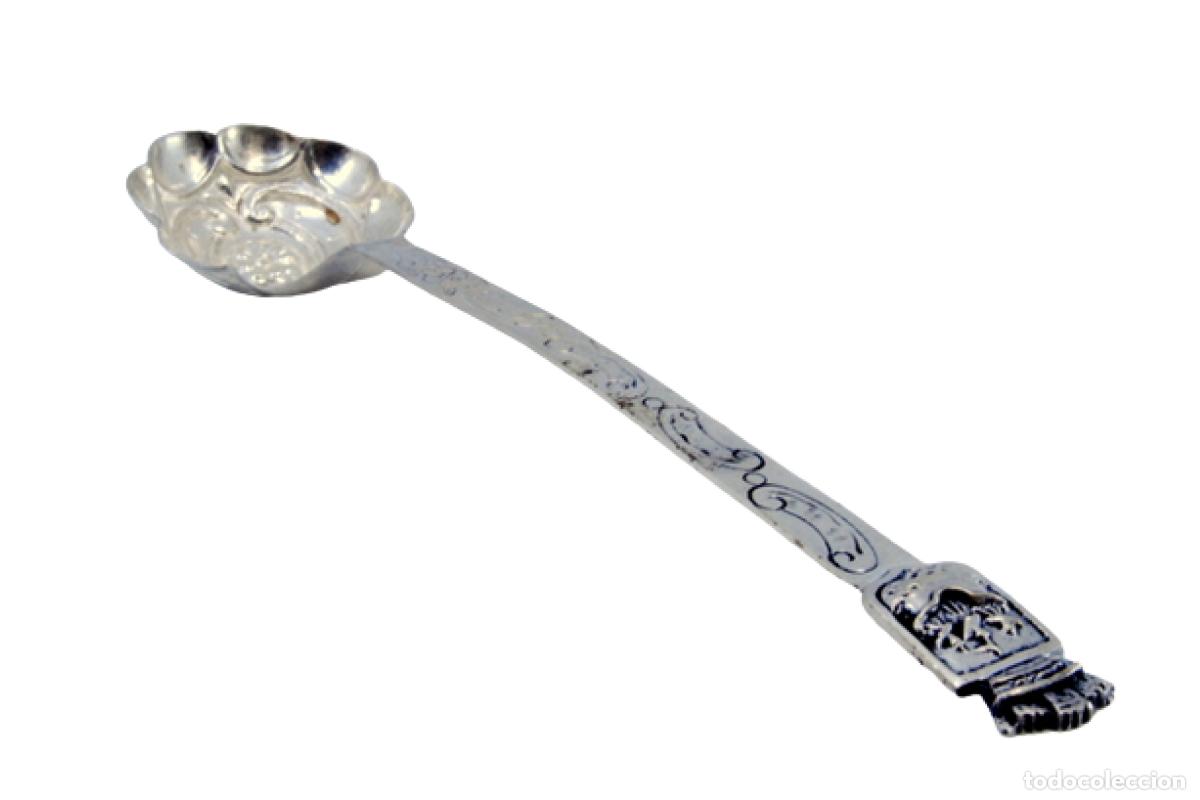 Antiquit&eacute;s: Cuchara de plata - Escudo de armas de la ciudad de Lisboa