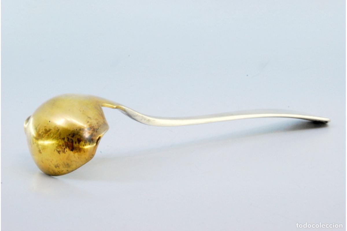 Antig&uuml;edades: cuchara de salsa de plata - Foto 3