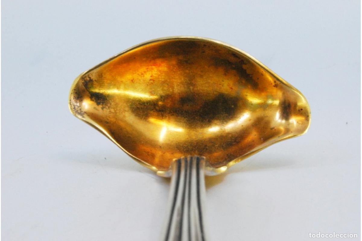 Antig&uuml;edades: cuchara de salsa de plata - Foto 6