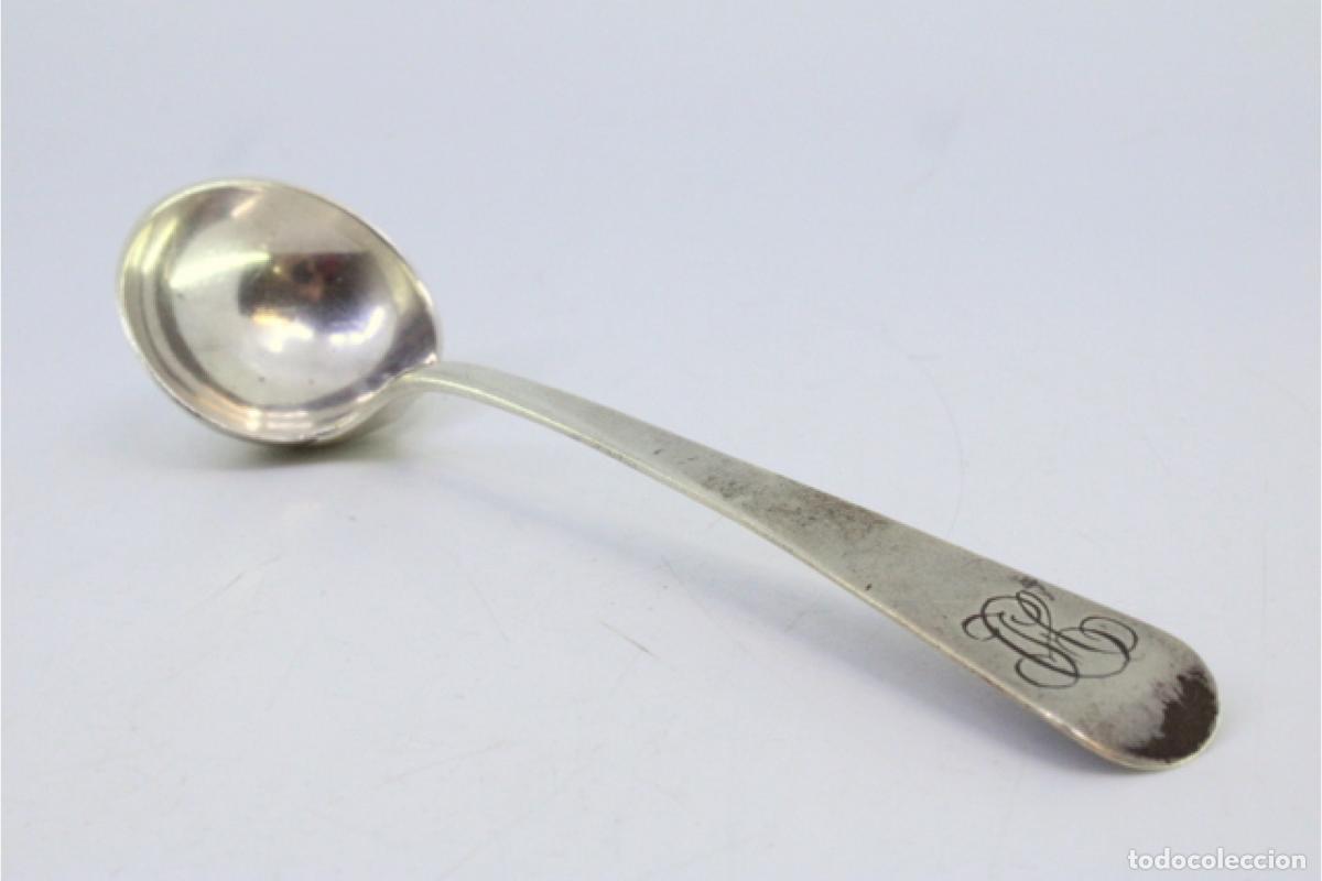 Antig&uuml;edades: cuchara de salsa de plata - Foto 7