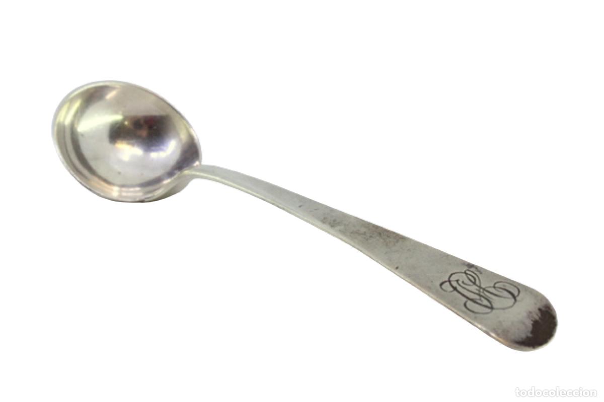 Antig&uuml;edades: cuchara de salsa de plata - Foto 1