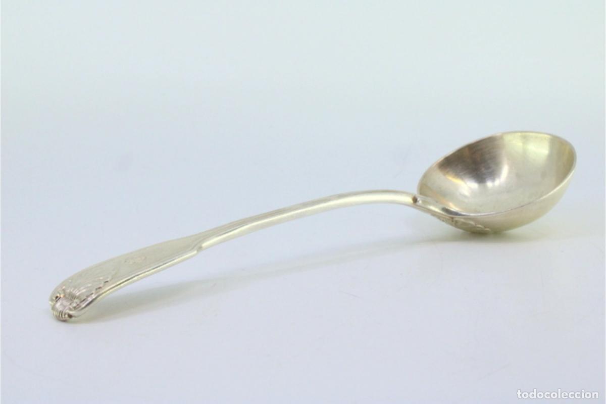 Antig&uuml;edades: cuchara de salsa de plata - Foto 2