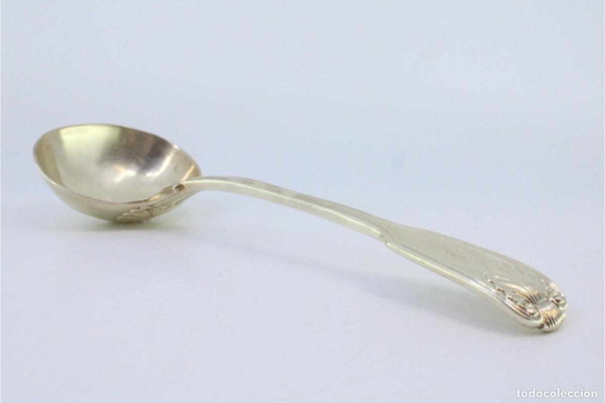 Antig&uuml;edades: cuchara de salsa de plata - Foto 4
